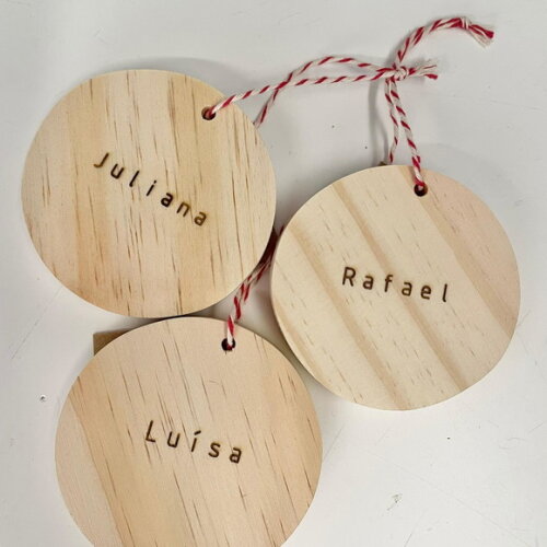 Bola Enfeite de Natal Pinus Personalizada