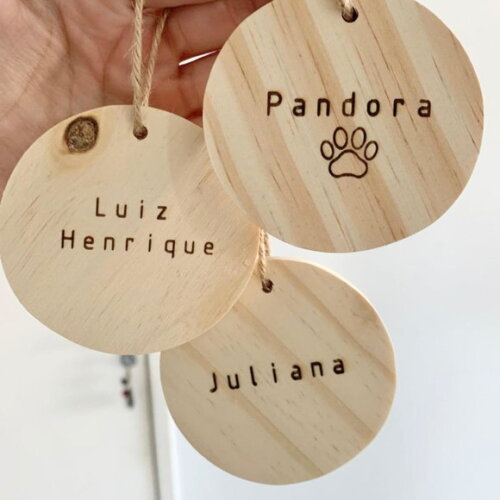 Bola Enfeite de Natal Pinus Personalizada