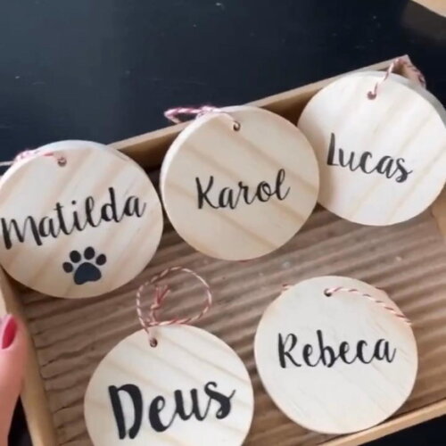 Bola Enfeite de Natal Pinus Personalizada