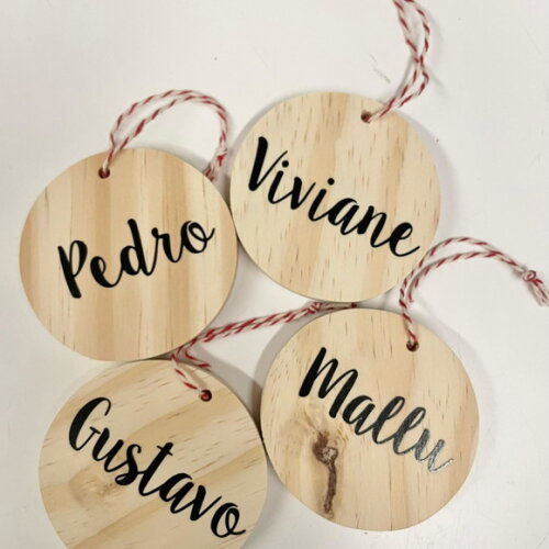 Bola Enfeite de Natal Pinus Personalizada