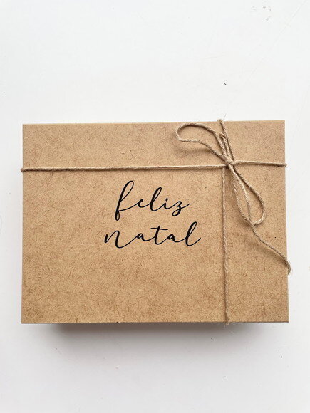 Caixa para Presente de Natal em Madeira 20cmx15cm