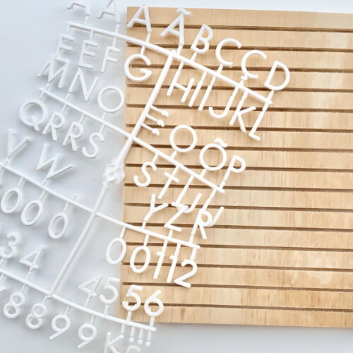 Cartela de Letras e Números para Painel Letterboard