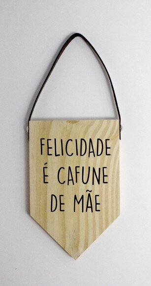 Quadro Decorativo Felicidade É Cafune De Mãe em Pinus