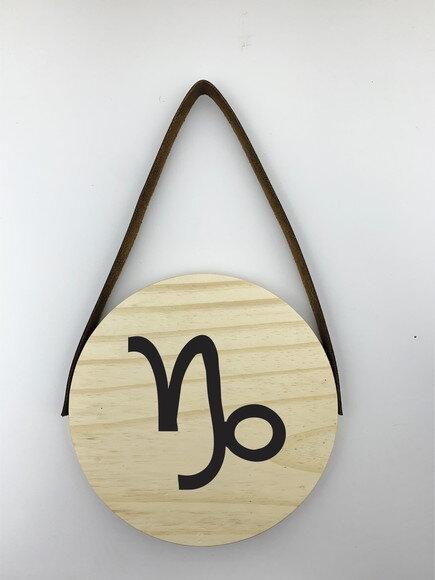 Quadro Placa Redonda Signo Capricórnio 14cm