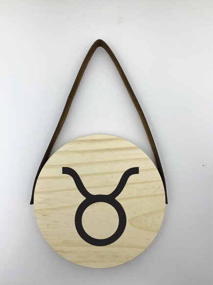 Quadro Placa Redonda Signo Touro 14cm
