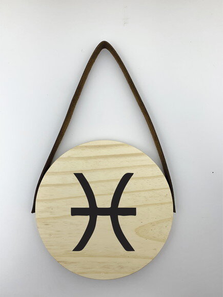 Quadro Placa Redonda Signo Peixes 14cm