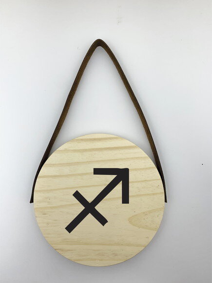 Quadro Placa Redonda Signo Sagitário 14cm