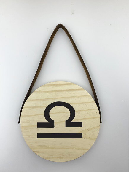 Quadro Placa Redonda Signo Libra 14cm