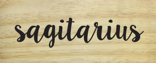 Quadro Signo Sagitarius 25x9cm ( Sagitário )
