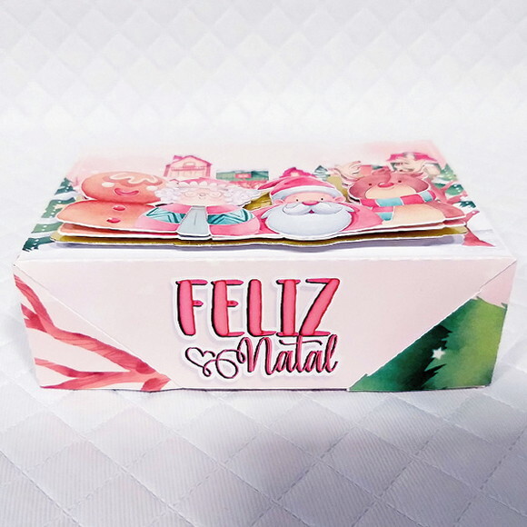 Caixa 6 Doces - Natal Aquarelado
