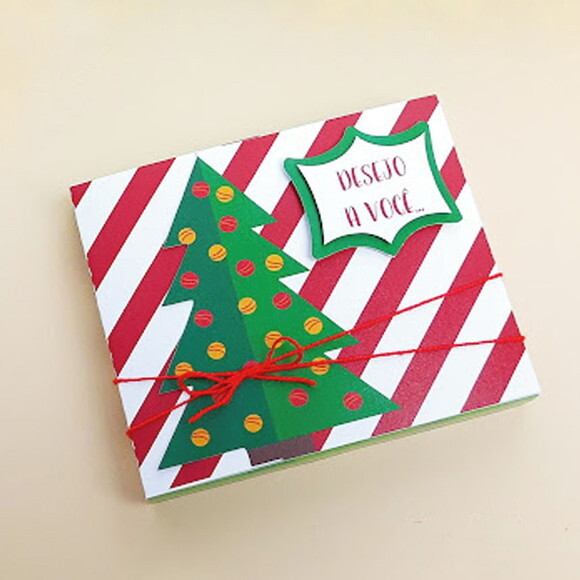 Caixa Cartão de Natal Desejos