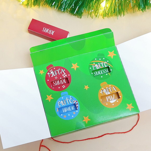 Caixa Cartão de Natal Desejos