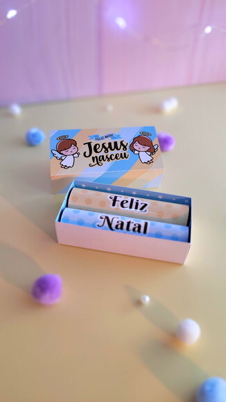 Caixa com 2 Chocolates Baton - Natal Cristão