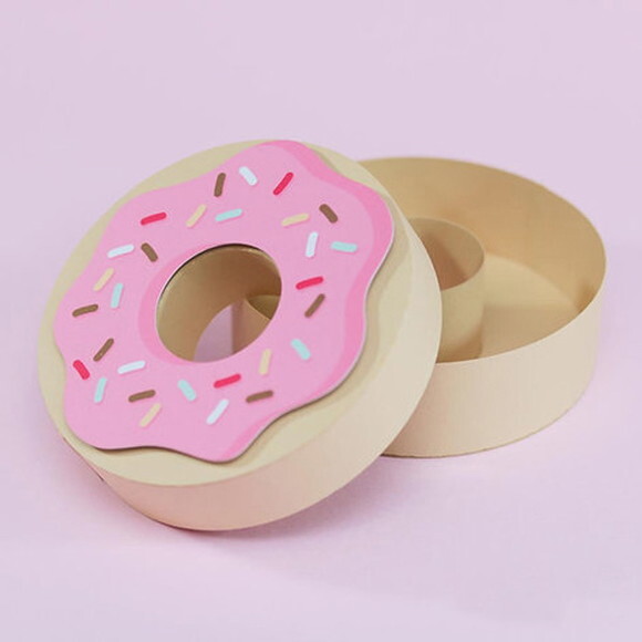 Caixa em Formato de Rosquinha / Donut