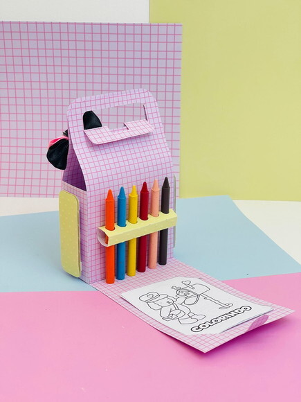 Caixa Mala de Colorir Luxo com Nicho para Giz