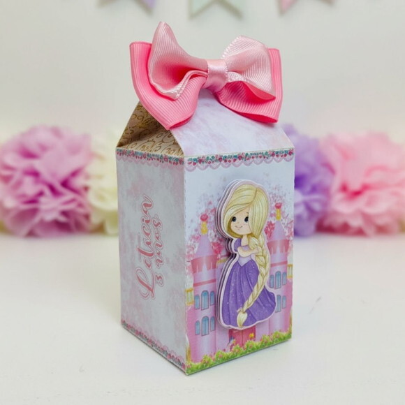 Caixa Milk com Aplique 3d - Princesas