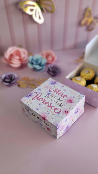Caixa para 4 Doces - Dia das Mães