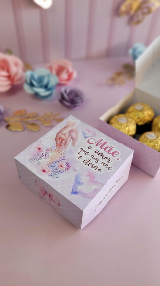 Caixa para 4 Doces - Dia das Mães