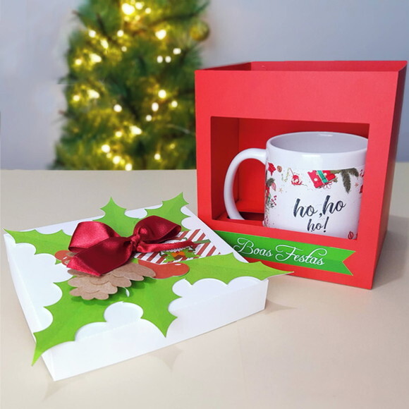 Caixa para Caneca - Natal Luxo