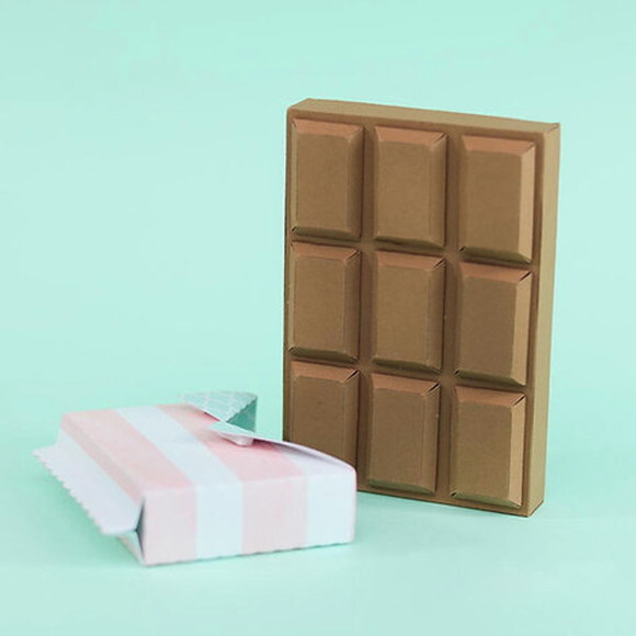 Caixa Porta Kit Kat em Formato de Barra de Chocolate