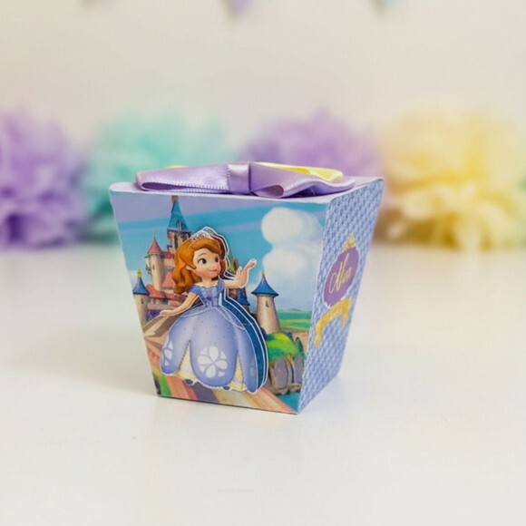 Caixa Sushi com Aplique 3d - Princesa Sofia