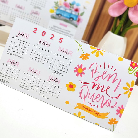 Calendário de Mesa 2025 - Feminino