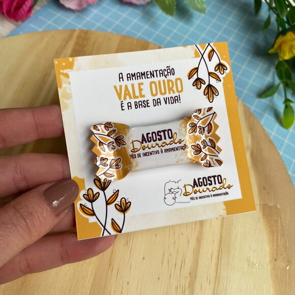 Card com Bala - Agosto Dourado