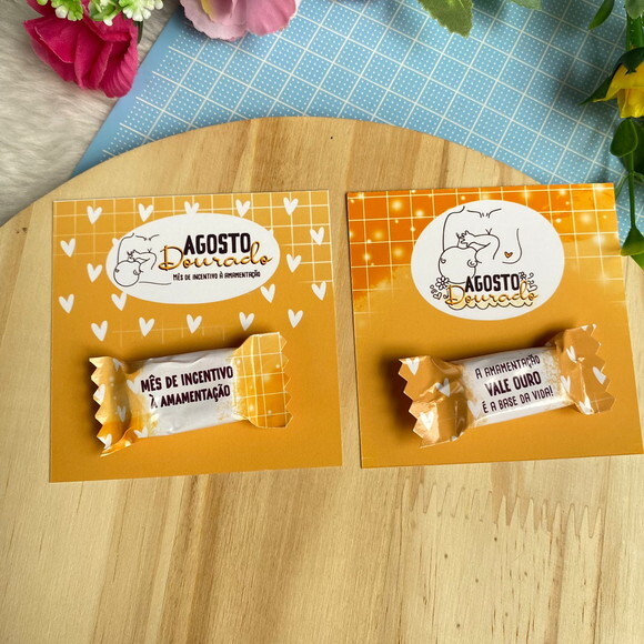 Card com Bala - Agosto Dourado