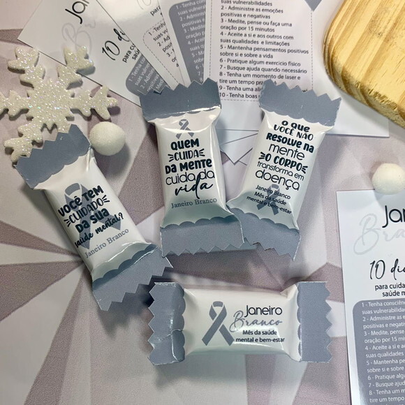 Card com Balinhas - Janeiro Branco
