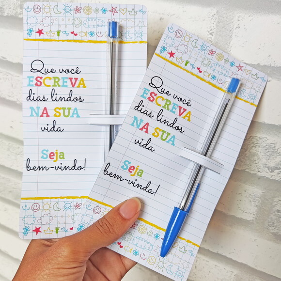 Card com Caneta - Volta às Aulas