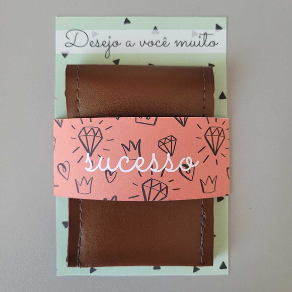 Card com Porta Cartão Carteira - Desejo à Você