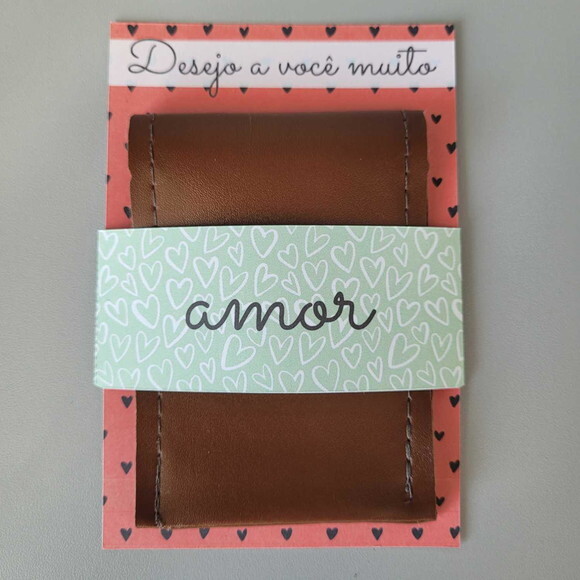 Card com Porta Cartão Carteira - Desejo à Você