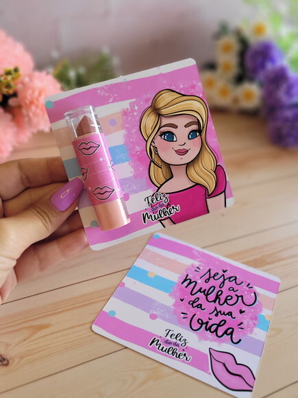 Card com Protetor Labial / Manteiga de Cacau - Dia da Mulher