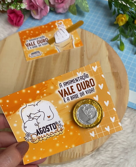 Cartão / Card para Mimos - Agosto Dourado