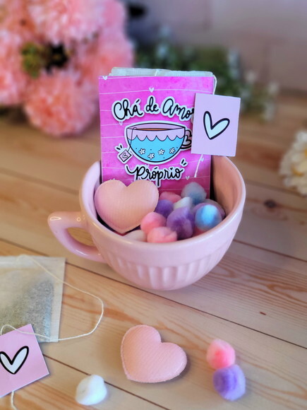 Chá com Capinha Personalizada - Dia da Mulher - Amor Próprio
