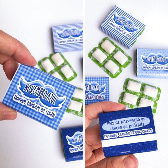 Chiclete com Cinta - Novembro Azul - Bigodes