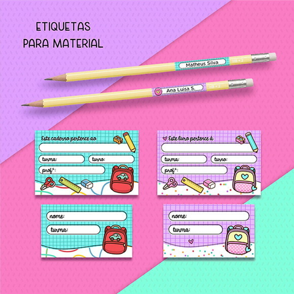 Kit de Etiquetas para Material Escolar