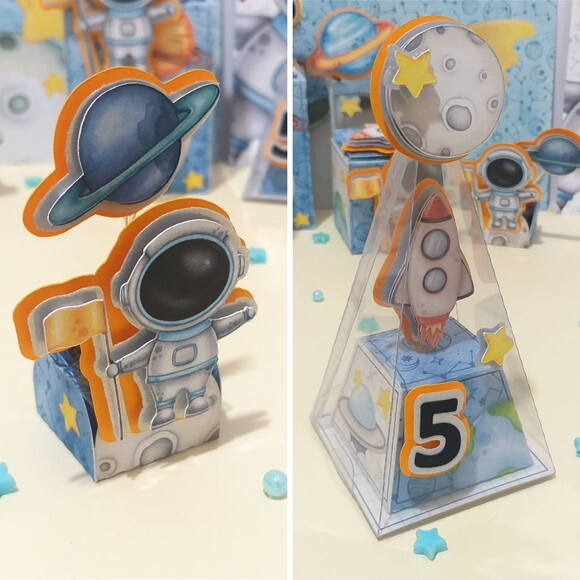 Kit Festa Luxo Astronauta - 39 Itens
