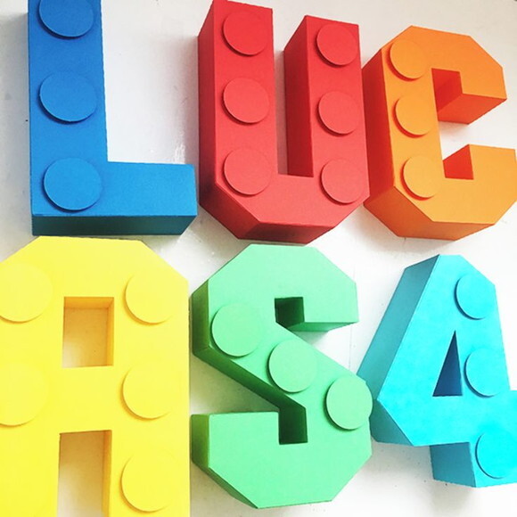 Letras e Números 3d Lego