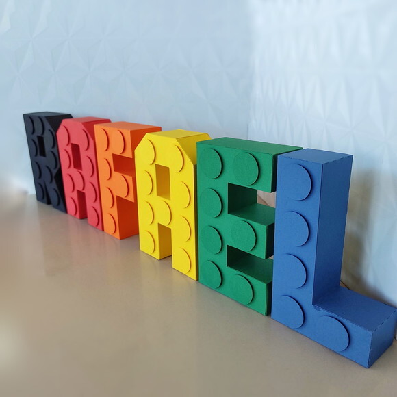 Letras e Números 3d Lego