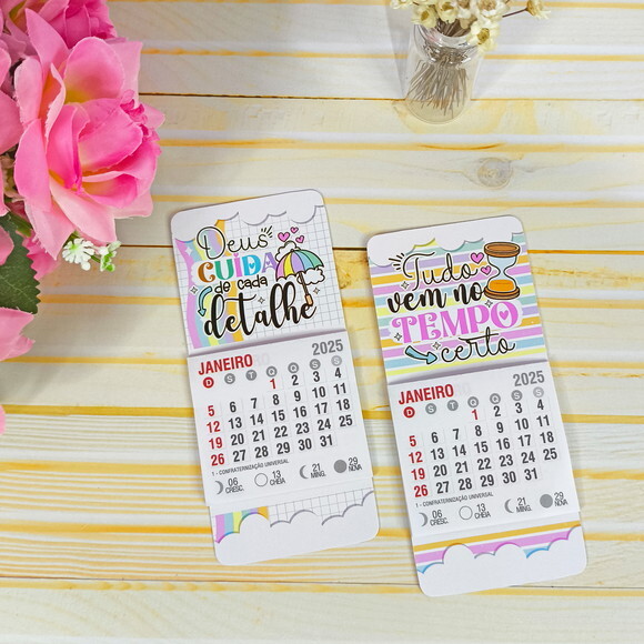 Mini Calendário com Imã 2026