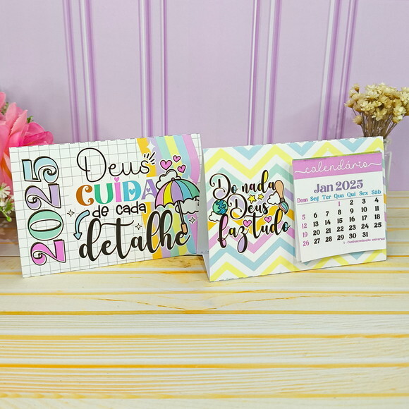 Mini Calendário de Mesa 2026