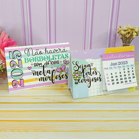 Mini Calendário de Mesa 2026