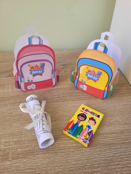 Mini Kit de Colorir - Lembrancinha de Volta às Aulas