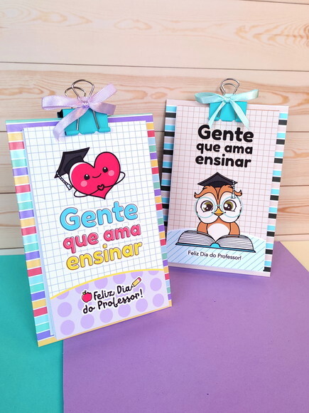 Mini Prancheta com Bloquinho - Dia dos Professores