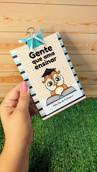 Mini Prancheta com Bloquinho - Dia dos Professores