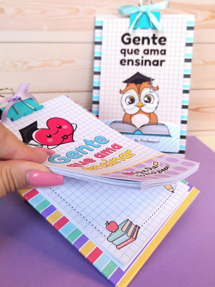 Mini Prancheta com Bloquinho - Dia dos Professores