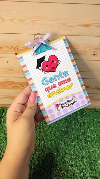 Mini Prancheta com Bloquinho - Dia dos Professores