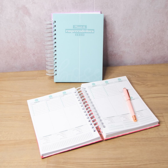 Planner Empreendedora Permanente com Planejador de Conteúdo