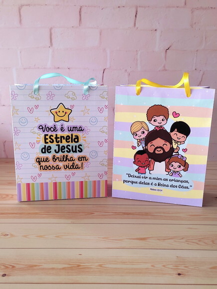 Sacolinha para Presente - Dia das Crianças - Cristão